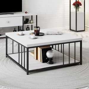 Konferenční stolek Zenn - White, Black obraz