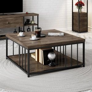 Konferenční stolek Zenn - Walnut, Black obraz