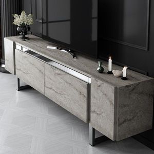 TV stolek Yildiz - Travertine, Silver obraz