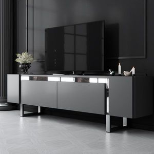 TV stolek Yildiz - Anthracite, Silver obraz