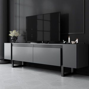 TV stolek Yildiz - Anthracite, Black obraz