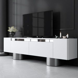 TV stolek Bohem - White, Silver obraz