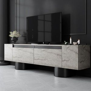 TV stolek Bohem - Travertine, Black obraz