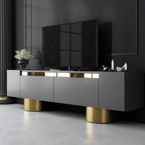 TV stolek Bohem - Anthracite, Gold obraz