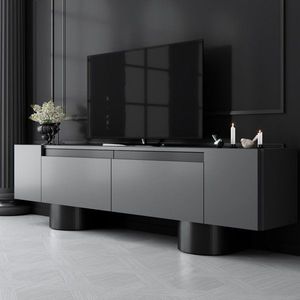 TV stolek Bohem - Anthracite, Black obraz