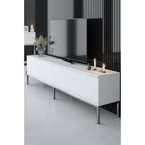 TV stolek Lord - White, Silver obraz