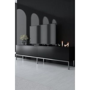 TV stolek Lord - Black, Silver obraz