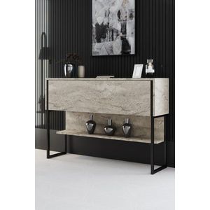 Komoda Luxe - Travertine, Black obraz