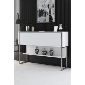 Komoda Luxe - Silver, White obraz
