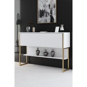 Komoda Luxe - Gold, White obraz