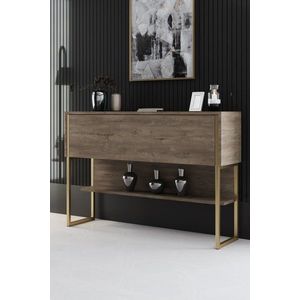 Komoda Luxe - Gold, Walnut obraz