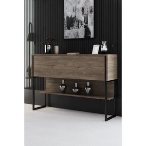 Komoda Luxe - Black, Walnut obraz