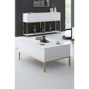 Konferenční stolek Lord - White, Gold obraz