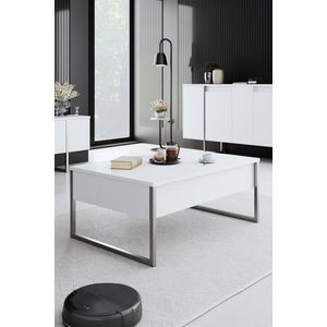 Konferenční stolek Luxe - White, Silver obraz