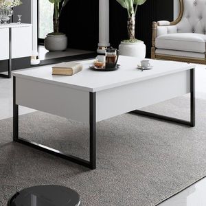 Konferenční stolek Luxe - White, Black obraz