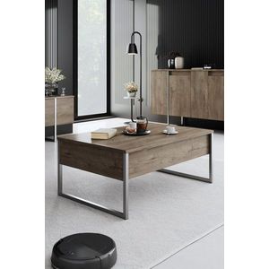Konferenční stolek Luxe - Walnut, Silver obraz