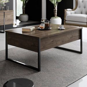 Konferenční stolek Luxe - Walnut, Black obraz