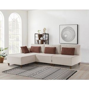 Rohová rozkládací pohovka Matris Left - Beige obraz