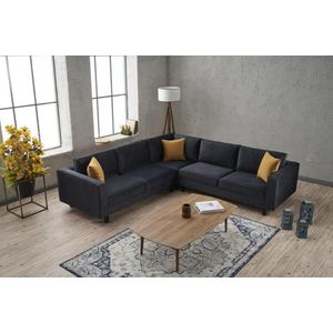 Rohová sedací souprava Kale Velvet - Anthracite obraz
