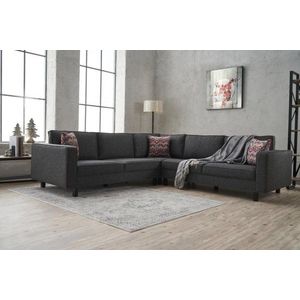 Rohová sedací souprava Kale Linen - Anthracite obraz