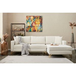 Rohová sedací souprava Berlin Right - Cream, Gold obraz