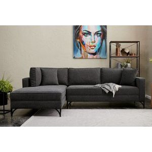 Rohová sedací souprava Berlin Left - Anthracite, Black obraz