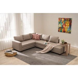 Rohová rozkládací pohovka Aly Right - Beige obraz
