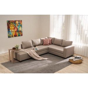Rohová rozkládací pohovka Aly Left - Beige obraz