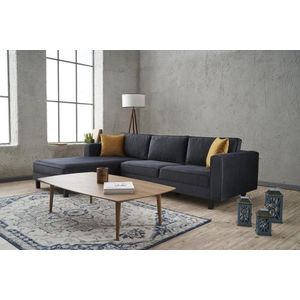 Rohová sedací souprava Kale Velvet Left - Anthracite obraz