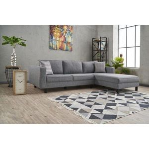 Rohová sedací souprava Kale Linen Right - Grey obraz