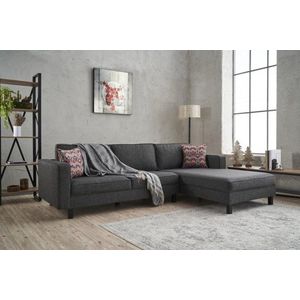 Rohová sedací souprava Kale Linen Right - Anthracite obraz
