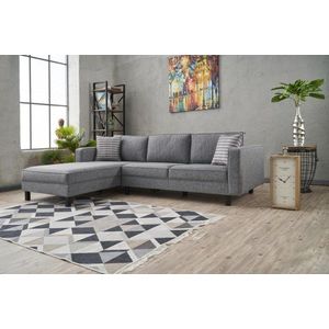Rohová sedací souprava Kale Linen Left - Grey obraz