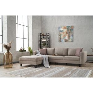 Rohová sedací souprava Kale Linen Left - Cream obraz