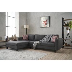 Rohová sedací souprava Kale Linen Left - Anthracite obraz