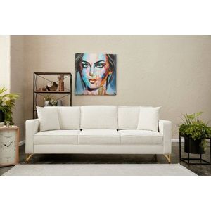 Trojmístná pohovka Berlin - Cream, Gold obraz