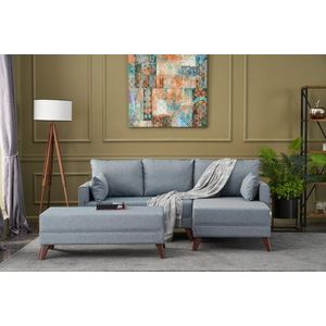 Rohová rozkládací pohovka Bella Soft Mini Köşe Right - Blue obraz