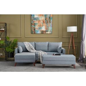 Rohová rozkládací pohovka Bella Soft Mini Köşe Left - Blue obraz