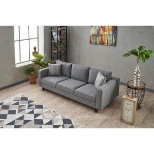 Trojmístná pohovka Kale Linen - Grey obraz