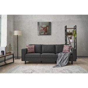 Trojmístná pohovka Kale Linen - Anthracite obraz