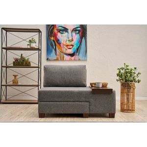 Rozkládací křeslo Perenna Linen Right - Grey obraz