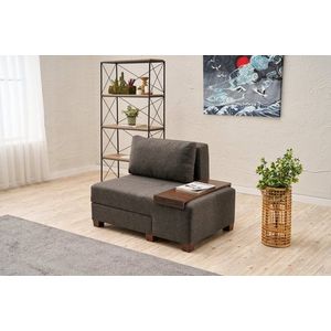 Rozkládací křeslo Perenna Linen Right - Anthracite obraz