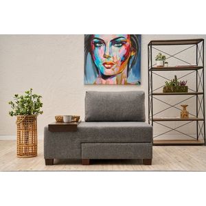 Rozkládací křeslo Perenna Linen Left - Grey obraz