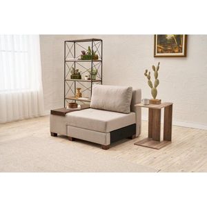 Rozkládací křeslo Perenna Linen Left - Cream obraz