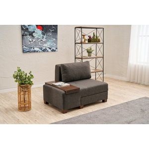 Rozkládací křeslo Perenna Linen Left - Anthracite obraz