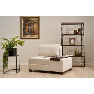 Rozkládací křeslo Perenna Chenille Right - Cream obraz