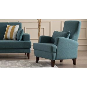 Křeslo ušák Kana Bergere - Turquoise obraz