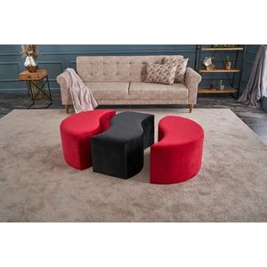 Puf Alya Puf - Red, Black obraz