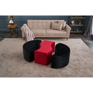 Puf Alya Puf - Black, Red obraz
