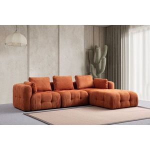 Rohová sedací souprava Amaris 3 Seater With Pouffe - Orange obraz