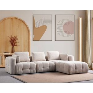 Rohová sedací souprava Amaris 3 Seater With Pouffe - Beige obraz